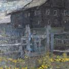 1251 Цветут одуванчики. Койкоры.Картон,масло 1979г.