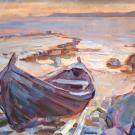 1256. Кижанка. 1974 г. Картон, масло