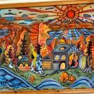 Т.Максимова."Золото осени".Батик. 1500 рублей. Продана.